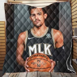 Professional NBA Basketball Player Trae Young Quilt Blanket