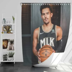 Professional NBA Basketball Player Trae Young Shower Curtain