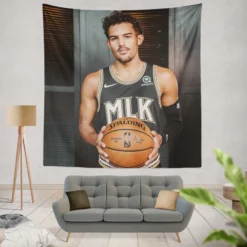 Professional NBA Basketball Player Trae Young Tapestry