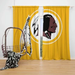 Professional NFL Club Washington Redskins Window Curtain