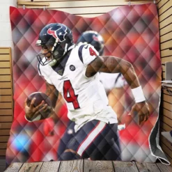 Professional NFL Player Deshaun Watson Quilt Blanket