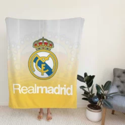 Professional Soccer Club Real Madrid Logo Fleece Blanket