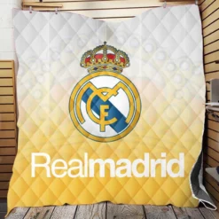 Professional Soccer Club Real Madrid Logo Quilt Blanket