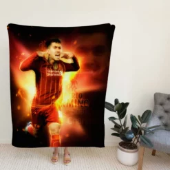 Professional Soccer Player Roberto Firmino Fleece Blanket
