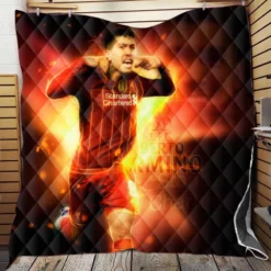 Professional Soccer Player Roberto Firmino Quilt Blanket