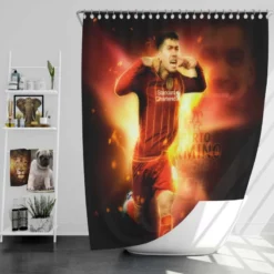Professional Soccer Player Roberto Firmino Shower Curtain
