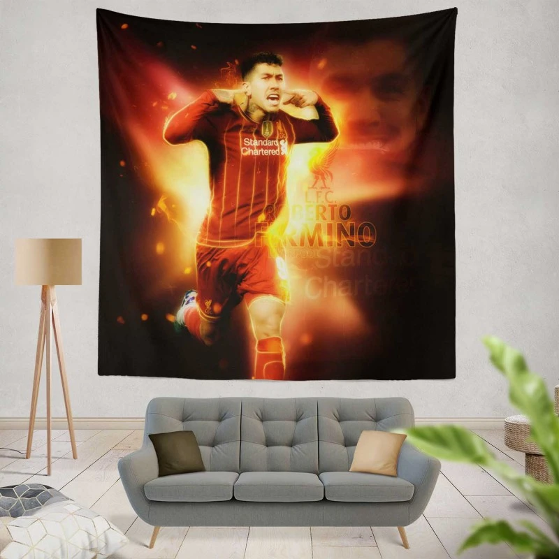 Professional Soccer Player Roberto Firmino Tapestry