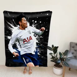 Professional Soccer Player Son Heung Min Fleece Blanket