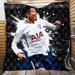 Professional Soccer Player Son Heung Min Quilt Blanket