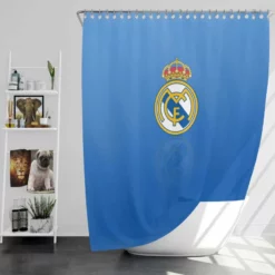 Real Madrid CF Energetic Soccer Club Shower Curtain