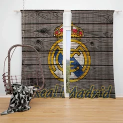 Real Madrid CF Spain Club Window Curtain