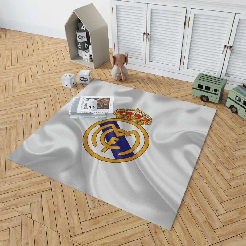 Real Madrid Logo Competitive Football Club Rug 1