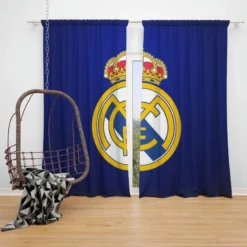 Real Madrid Logo Inspirational Football Club Window Curtain