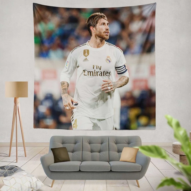 Real Madrid Soccer Player Sergio Ramos Tapestry