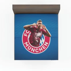 Robert Lewandowski Bayern Munich Football Player Fitted Sheet