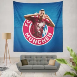 Robert Lewandowski Bayern Munich Football Player Tapestry
