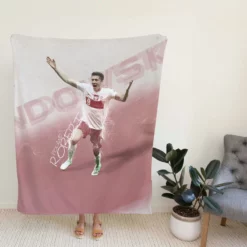 Robert Lewandowski Dependable Polish Sports Player Fleece Blanket