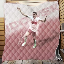 Robert Lewandowski Dependable Polish Sports Player Quilt Blanket