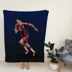 Robert Lewandowski Football Player Art Fleece Blanket