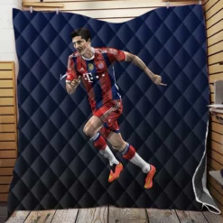 Robert Lewandowski Football Player Art Quilt Blanket