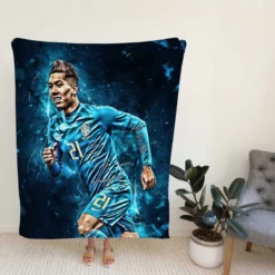 Roberto Firmino Honorable Brazil Football Fleece Blanket