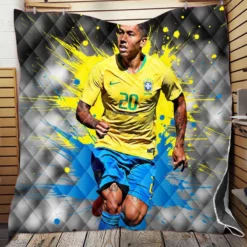 Roberto Firmino fastidious Brazil Footballer Quilt Blanket