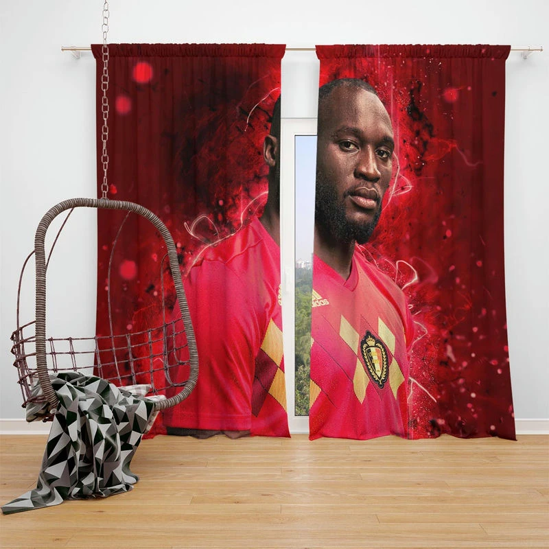 Romelu Menama Lukaku Bolingoli Champions League Window Curtain