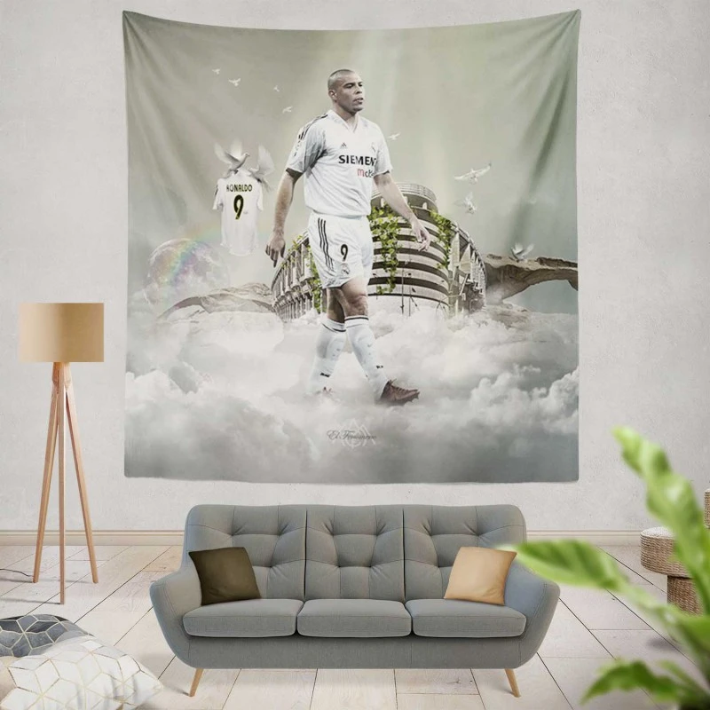 Ronaldo Nazario Real Madrid Club Player Tapestry