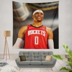 Russell Westbrook Houston Rockets NBA Tapestry