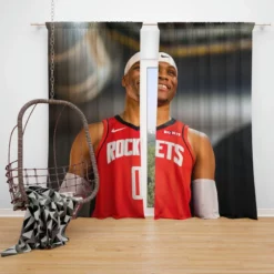 Russell Westbrook Houston Rockets NBA Window Curtain