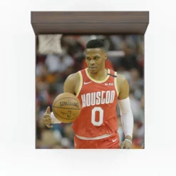 Russell Westbrook NBA Houston Rockets Basketball Fitted Sheet