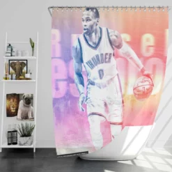 Russell Westbrook fastidious NBA Shower Curtain
