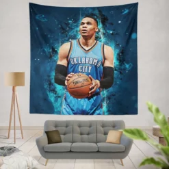 Russell Westbrook graceful NBA Tapestry