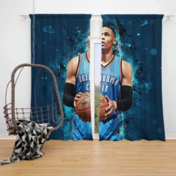 Russell Westbrook graceful NBA Window Curtain