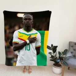 Sadio Mane enduring Football Fleece Blanket