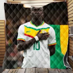 Sadio Mane enduring Football Quilt Blanket
