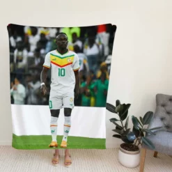 Sadio Mane enthusiastic Football Fleece Blanket