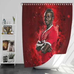 Sadio Mane extraordinary Football Shower Curtain
