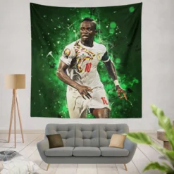 Sadio Mane fast Football Tapestry