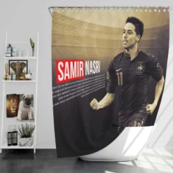 Samir Nasri Excellent Footballer Shower Curtain