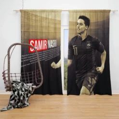 Samir Nasri Excellent Footballer Window Curtain