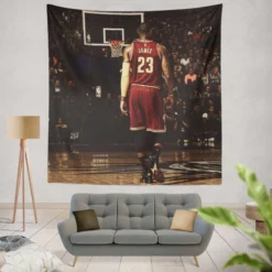 Sensational NBA Basketball Player LeBron James Tapestry
