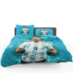 Sergio Aguero Argentina World Football Player Bedding Set