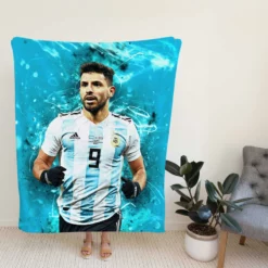Sergio Aguero Argentina World Football Player Fleece Blanket