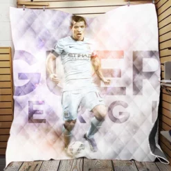 Sergio Aguero Elite Manchester City Sports Player Quilt Blanket