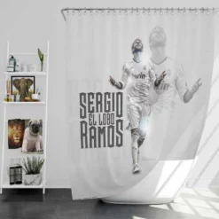 Sergio Ramos Copa Eva Duarte Footballer Shower Curtain