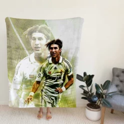Sergio Ramos Copa de la Liga Soccer Player Fleece Blanket