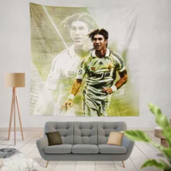 Sergio Ramos Copa de la Liga Soccer Player Tapestry