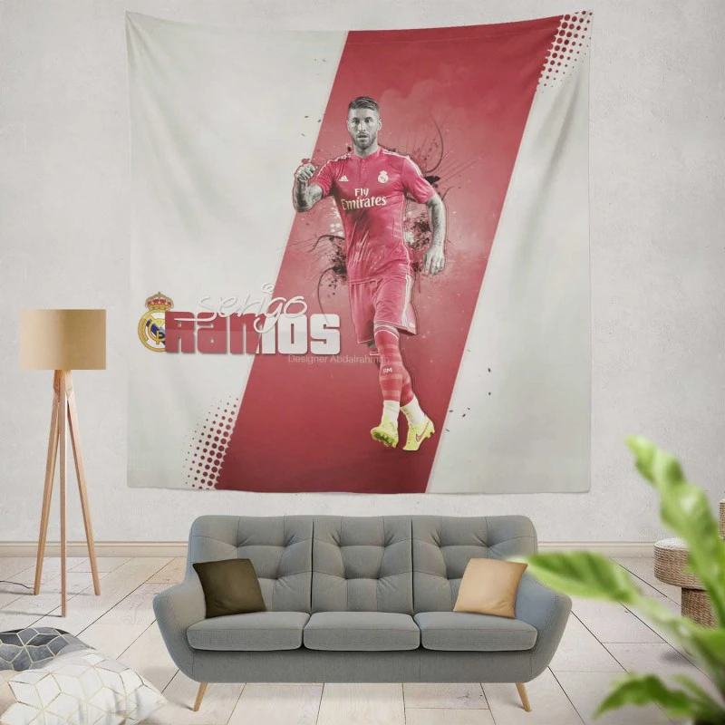 Sergio Ramos Popular Footballer Tapestry