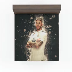 Sergio Ramos Powerful Soccer Player Fitted Sheet